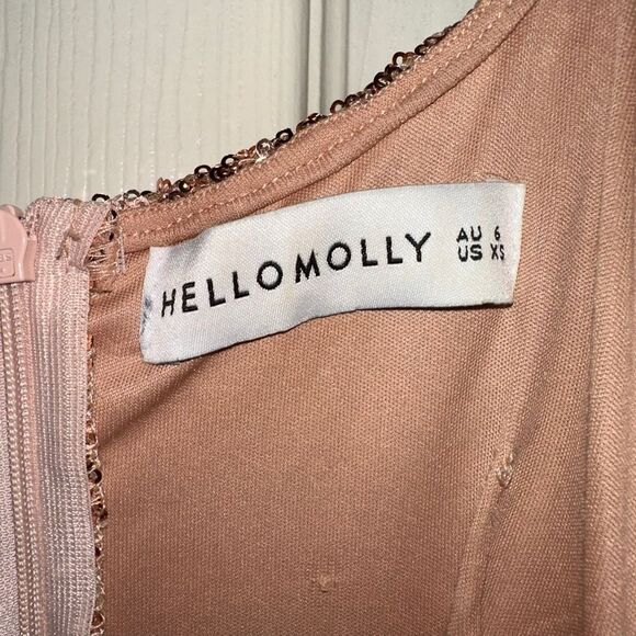 Hello Molly glass cage‎ sequin dress bronze size XS - Picture 7 of 9